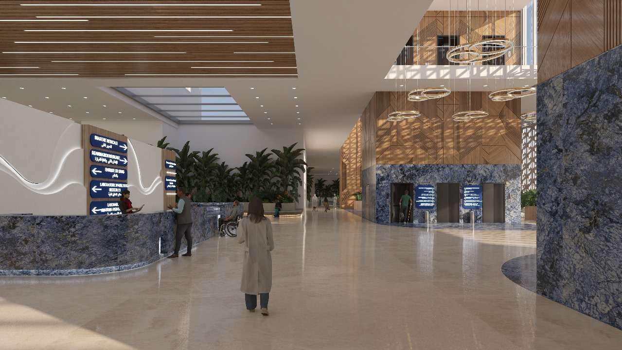 Interior concourse render